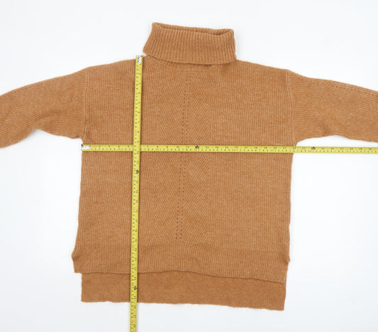 Peacocks Womens Brown Roll Neck Knit Jumper Size M