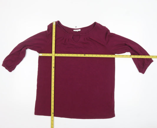 Thought Women’s Purple 3/4 Sleeve Tunic Blouse Size 12