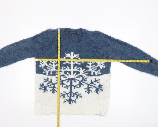Marks and Spencer Women’s Multicoloured Size 12 Fluffy Snowflake Jumper