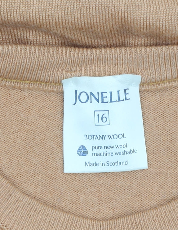 Womens UK Size 16 Jonelle Beige Pullover Jumper