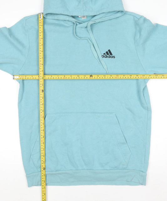 Mens UK Size M adidas Blue Pullover Hoodie