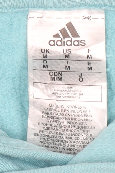 Mens UK Size M adidas Blue Pullover Hoodie
