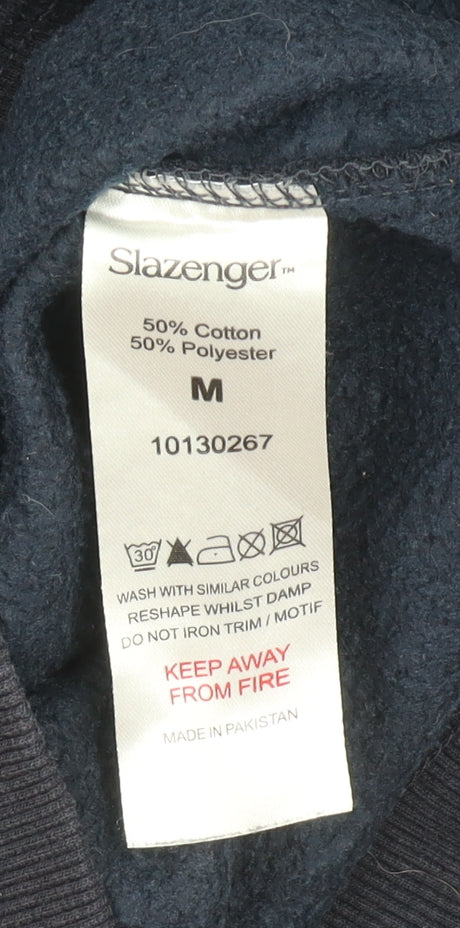 Mens UK Size M Slazenger Black Full Zip Hoodie