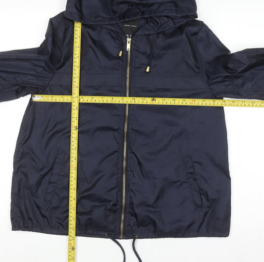 Womens UK Size 10 New Look Blue Windbreaker Coat
