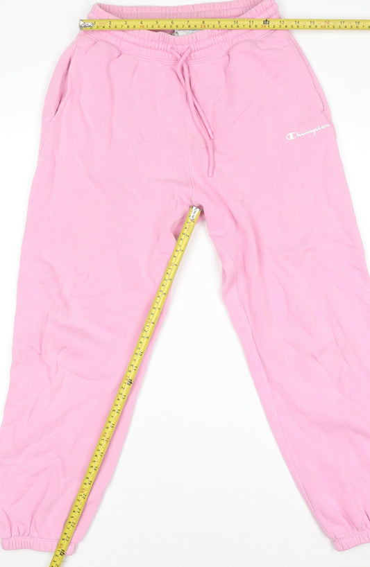 Champion Womens Pink Jogger Sweatpants S Cotton Blend