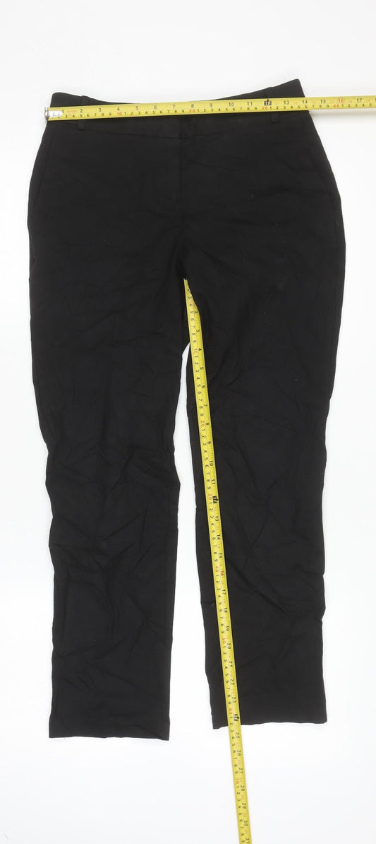Womens UK Size 6R NEXT Slim Fit Dress Pants Black Trousers