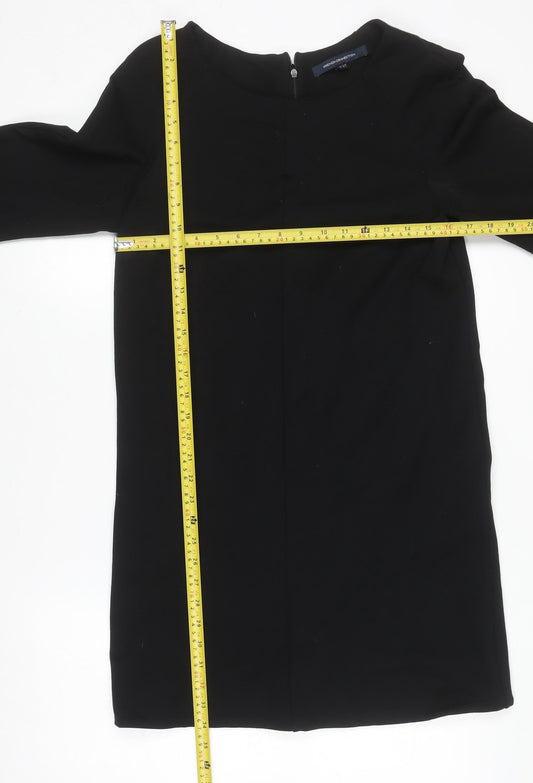 French Connection Women’s Black Shift Dress Size 8 3/4 Sleeve Workwear