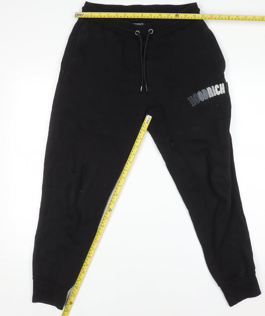 Mens UK Size S Hoodrich Regular Fit Jogger Black Trousers