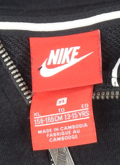 Teens UK Size XL Nike Black Full Zip Hoodie