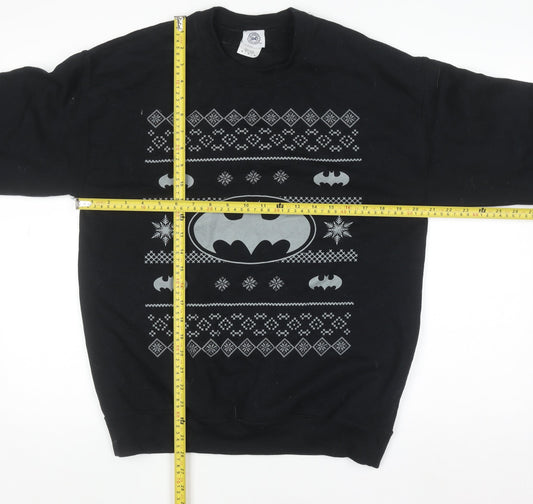 Mens UK Size M DC Comics Originals Black Pullover Sweatshirt