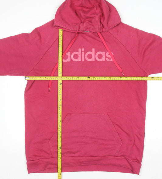 Womens UK Size L adidas Pink Pullover Hoodie
