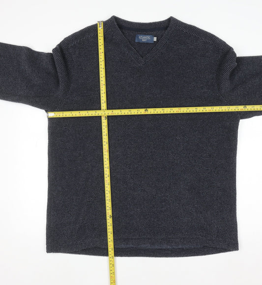 Mens UK Size L Atlantic Bay Blue Pullover Sweatshirt