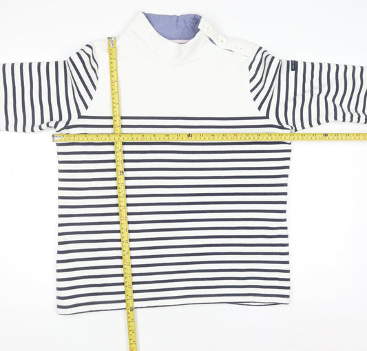 Womens UK Size 12 Crew Clothing Company White Pullover Jumper