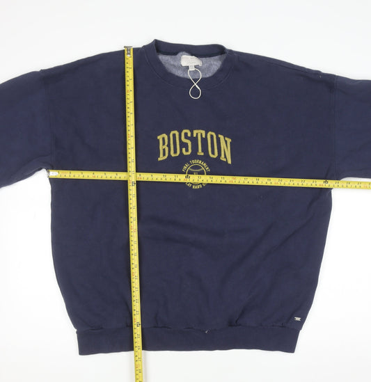 Mens UK Size XL Pull&Bear Blue Pullover Sweatshirt