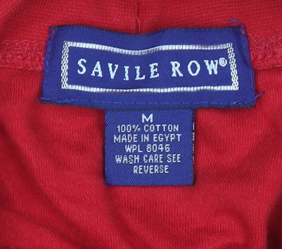 Womens UK Size M Savile Row Red Basic T-Shirt