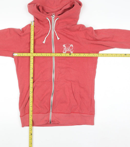 Womens UK Size M Nike Pink Full Zip Hoodie