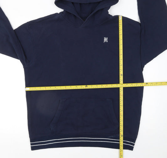 Mens UK Size L Hollister Blue Pullover Hoodie