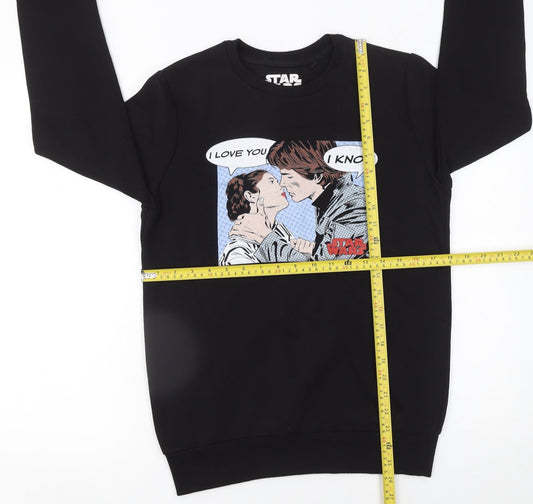 Mens UK Size S Star Wars Black Pullover Sweatshirt