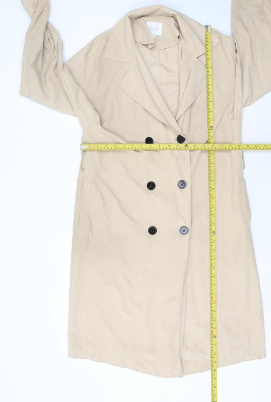 Womens UK Size 8 VILA Beige Trench Coat