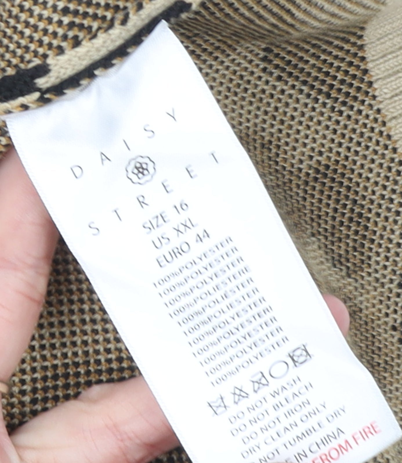 Womens UK Size 16 Daisy Street Beige Cardigan Jumper