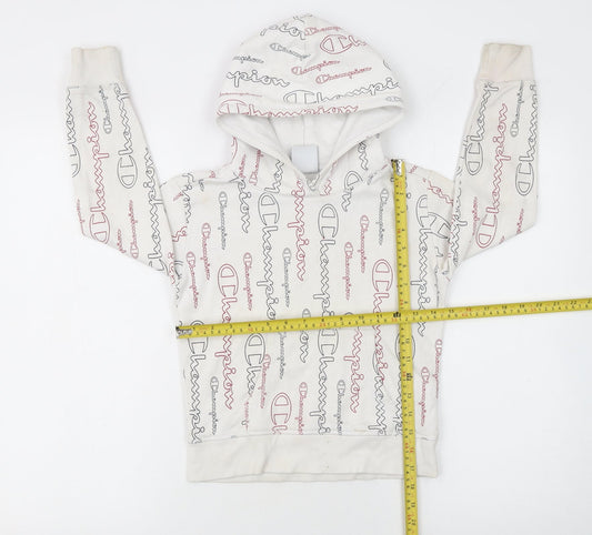 Boys UK Size 7-8 Years Champion White Pullover Hoodie