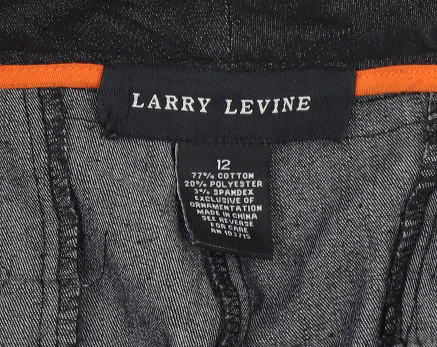 Womens UK Size 12 Larry Levine Regular Fit Casual Workwear Business Black Trouse