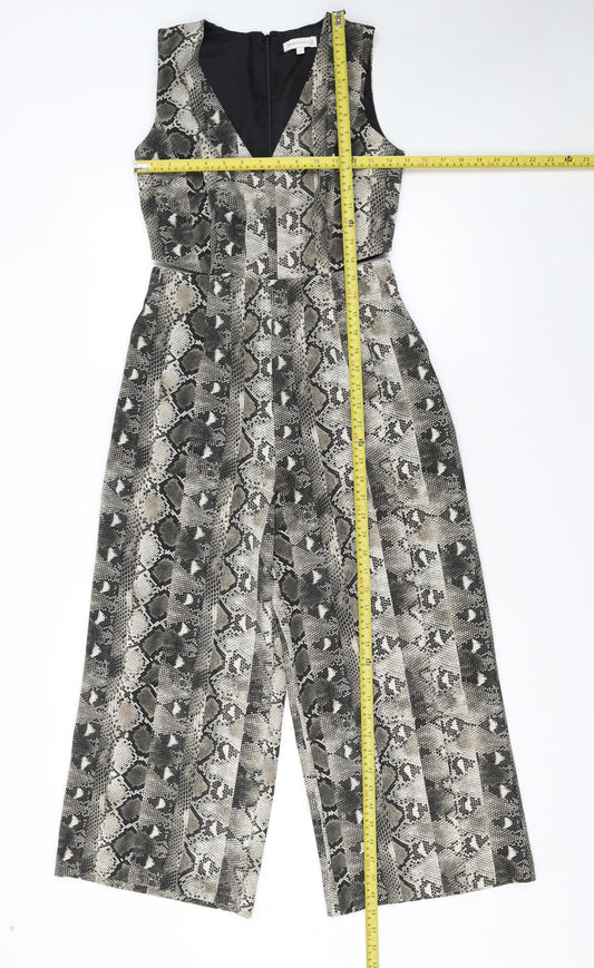 Womens UK Size 8 Warehouse One-Piece Grey Jumpsuit