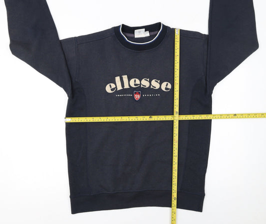 Mens UK Size M ellesse Blue Pullover Sweatshirt