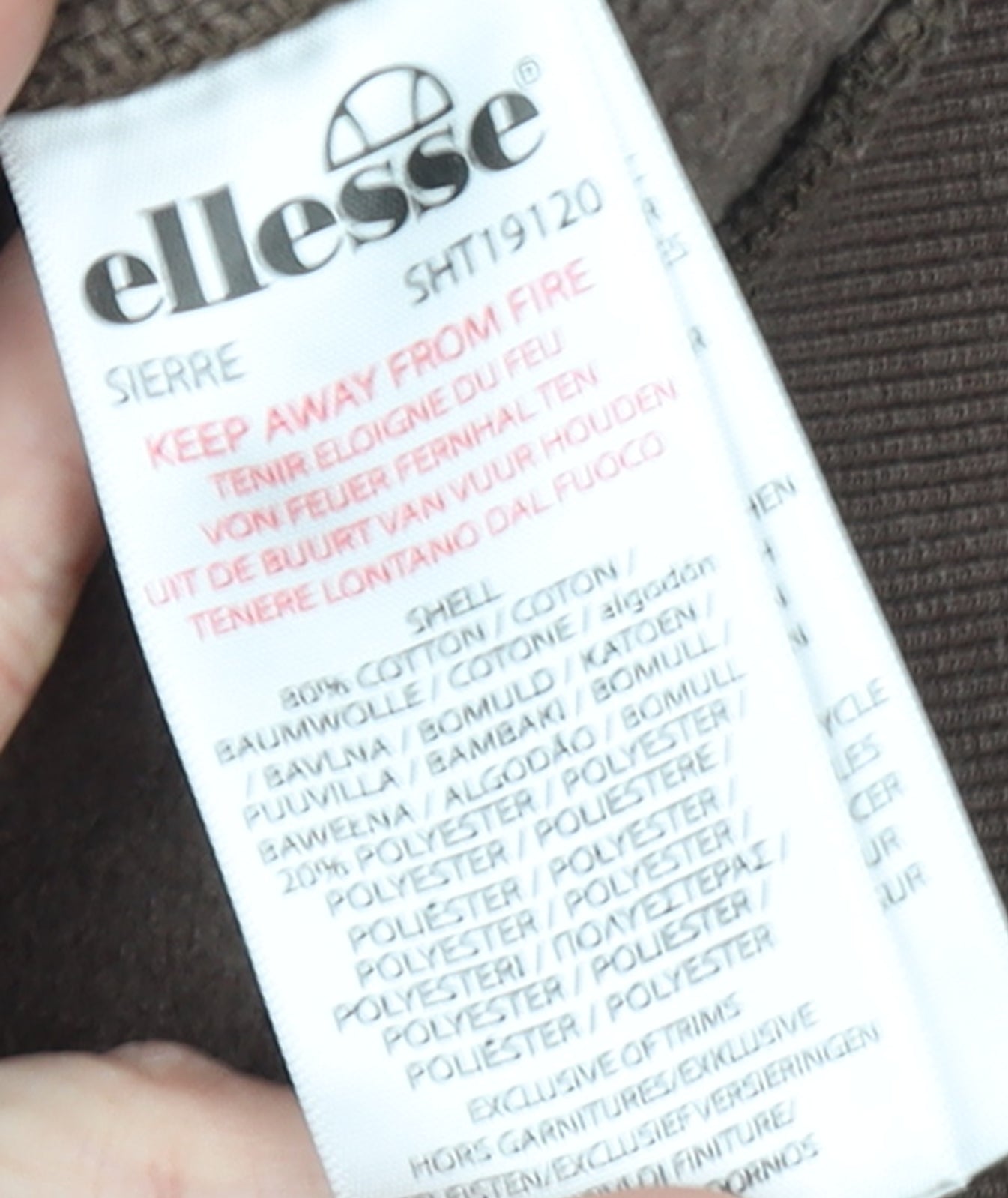 Womens UK Size M ellesse Brown Pullover Sweatshirt