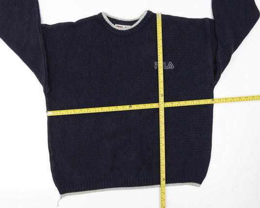 Mens UK Size XL FILA Blue Pullover Jumper