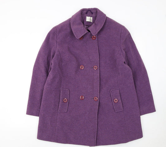 Womens UK Size 16 Eastex Purple Pea Coat