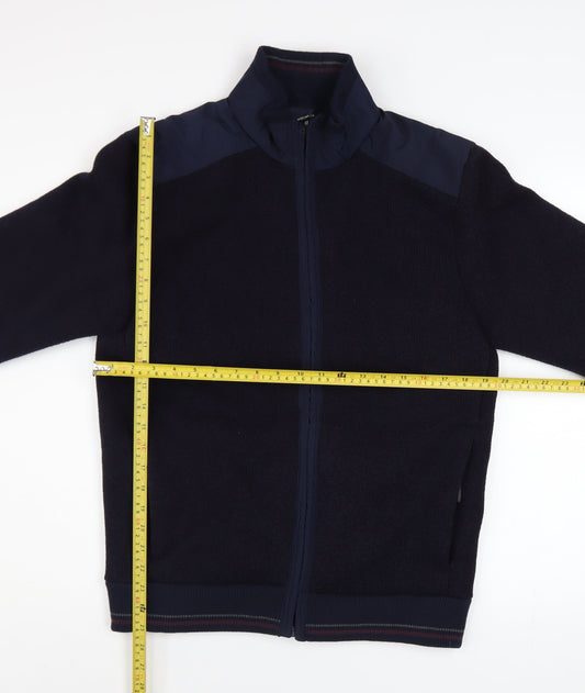 Marks and Spencer Blue Harbour Men's Blue Full Zip Fleece Jacket S