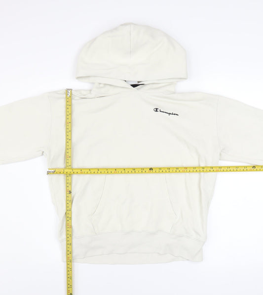 Womens UK Size L Champion White Pullover Hoodie