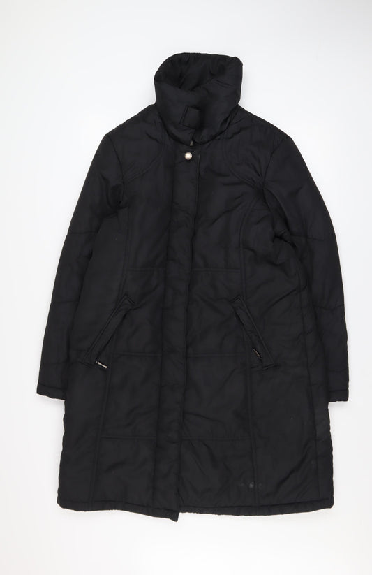 Four Seasons Women's Black Long Puffer Coat Size M