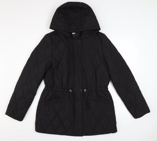 Womens UK Size M DKNY Black Puffer Jacket