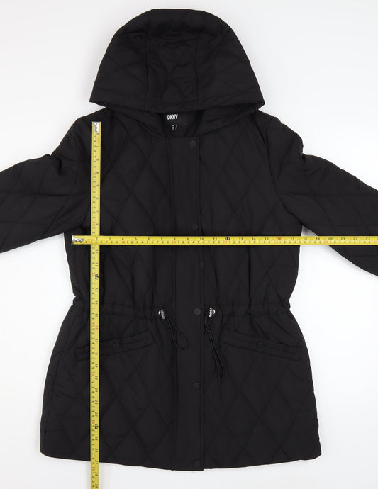 Womens UK Size M DKNY Black Puffer Jacket