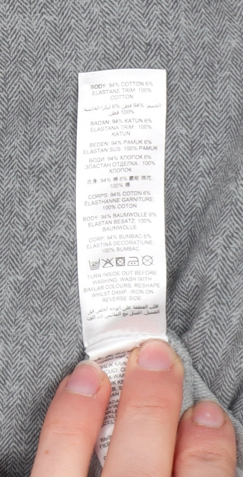 Additional view of Mantaray Women Grey Cotton Blend Blazer Jacket, size 18