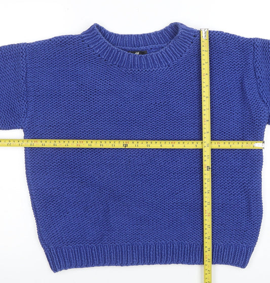 Womens UK Size 12 H&M Blue Pullover Jumper