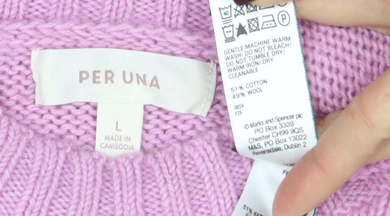 Womens UK Size L Per Una Pink Pullover Jumper