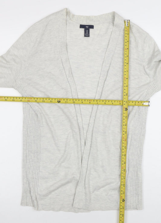 GAP Women's Grey Cotton Blend Open Front Cardigan XS