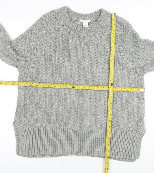 Womens UK Size 12 H&M Grey Pullover Jumper