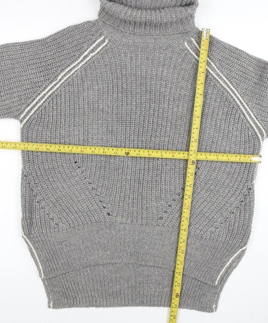 Womens UK Size 10 Topshop Grey Pullover Jumper