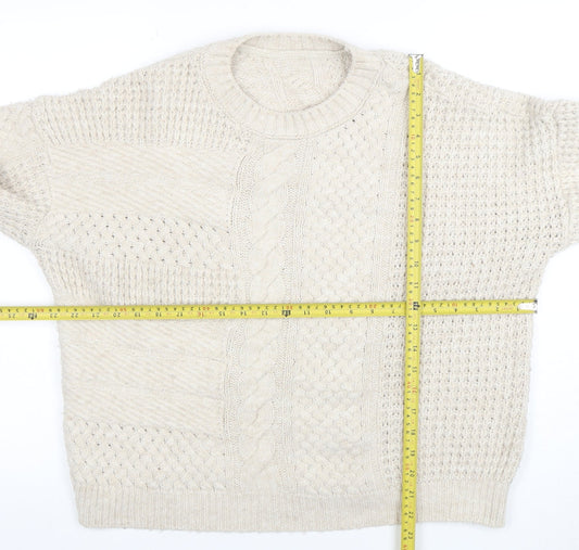 Womens UK Size M NEXT Beige Pullover Jumper
