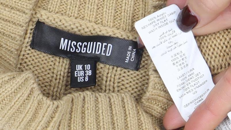 Womens UK Size 10 Missguided Jumper Dress