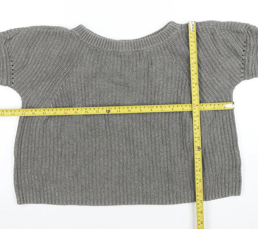 Ralph Lauren Women’s Grey Cable-Knit Jumper XS 100% Cotton