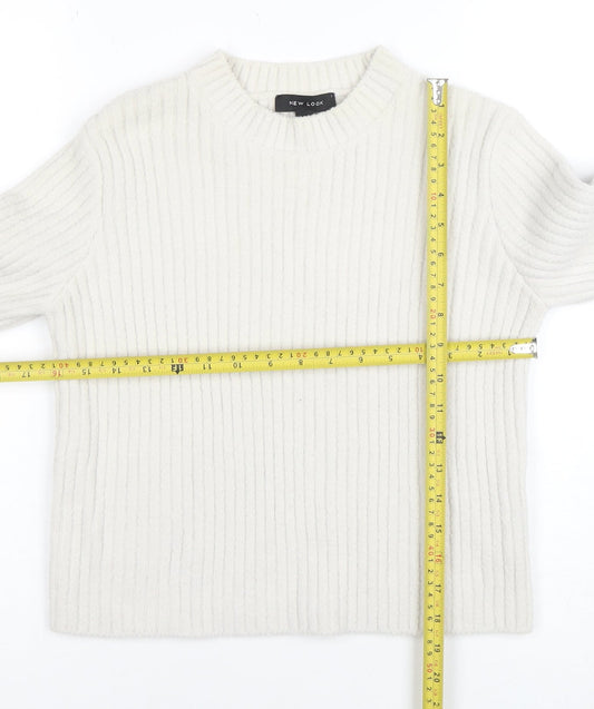 Womens UK Size 10 New Look Ivory Pullover Jumper