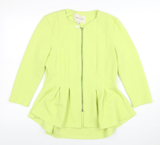Womens UK Size 12 River Island Yellow Basic Jacket