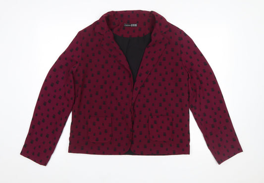 Atmosphere Women’s Red Animal Print Polyester Blazer Size 14