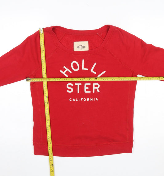 Womens UK Size S Hollister Red Pullover Sweatshirt