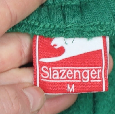 Womens UK Size M Slazenger Regular Fit Sweatpants Green Trousers